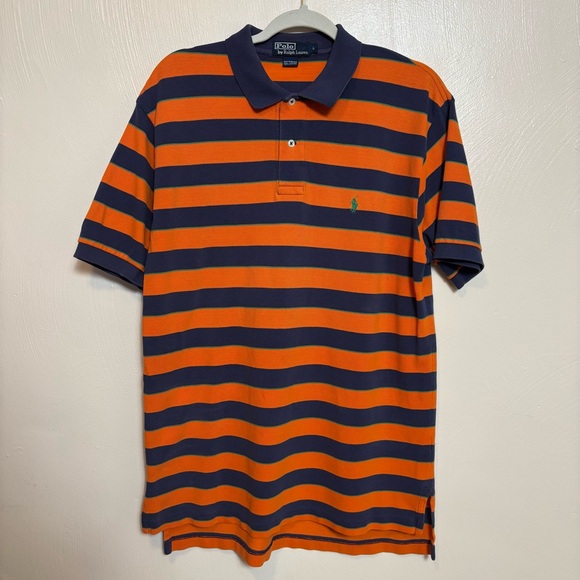 Polo Ralph Lauren Other - Polo by Ralph Lauren Men's Shirt Orange Blue Green Stripe Embroidered Size Large